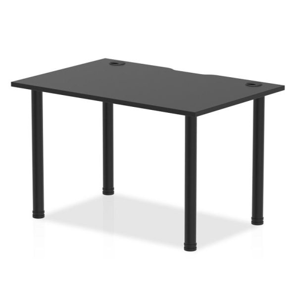 office table with black table top and legs