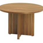 executive round meeting table oak
