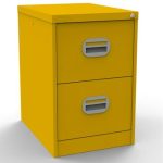 filing cabinet sunshine yellow with 2 drawers