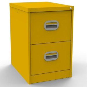 Office Filing Cabinet Connect 2 Drawer Sunshine Yellow