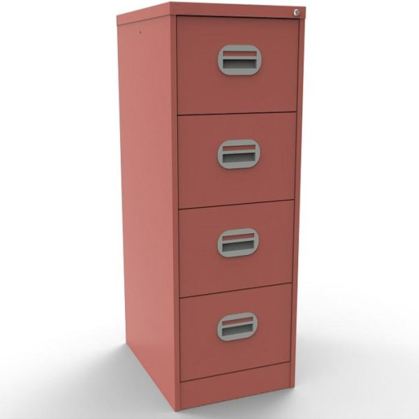 pink filing cabinet with 4 drawers