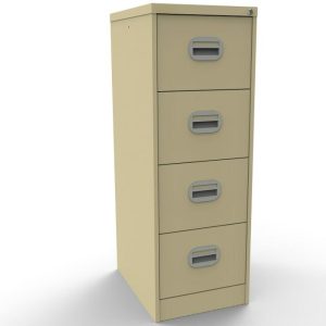 beige office filing cabinets with 4 drawers