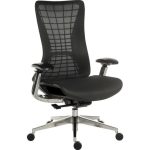 executive mesh office chair black with chrome base