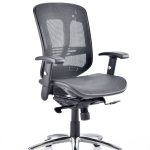 task operator office chair with mesh back and grey frame