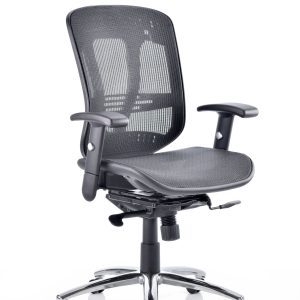 task operator office chair with mesh back and grey frame