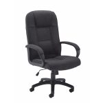 high back managers office chair in charcoal fabric