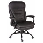 heavy duty office chair black leather
