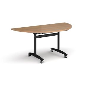 Spin Deluxe Flip Top Meeting Table Semi Circular