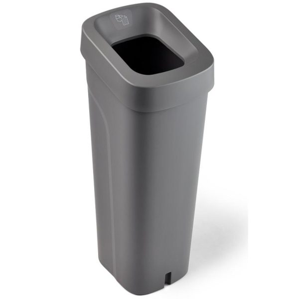 grey office recycling bin