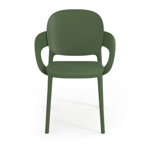 Florence Sustainable Chair With Arms Olive Green - Image 4