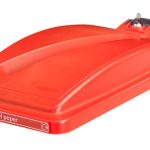 confidential bin lid red